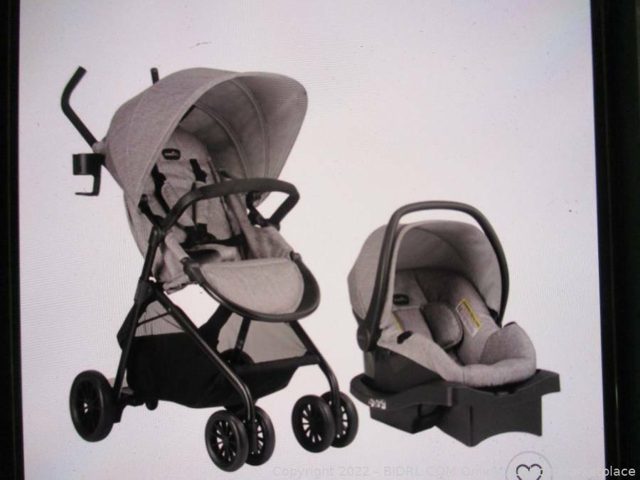 Evenflo Sibby Travel System Stroller w/LiteMax Infant Car Seat, Charcoal