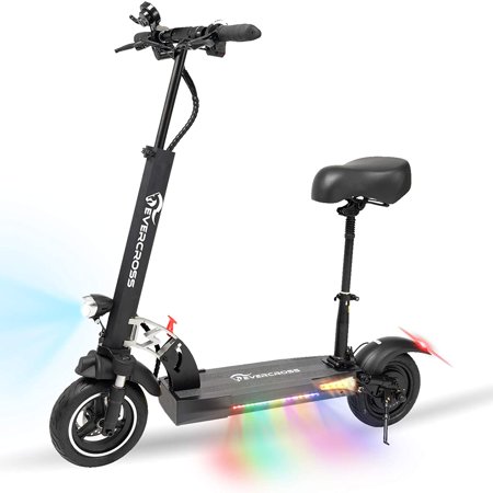 EVERCROSS Electric Scooter, 800W Motor Up to 28 MPH and 25 Miles Range, Folding Electric Scooter for Adults with 10" Solid Tires, Black