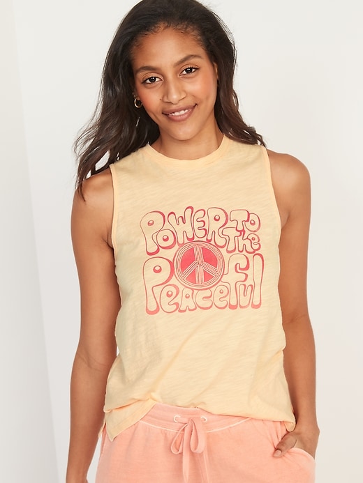 EveryWear Graphic Sleeveless T-Shirt for Women