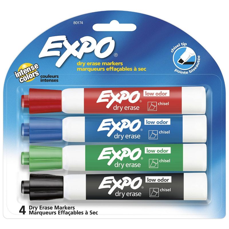 Expo 4pk Dry Erase Markers Chisel Tip Multicolored on Sale At Target - Back To School Deal
