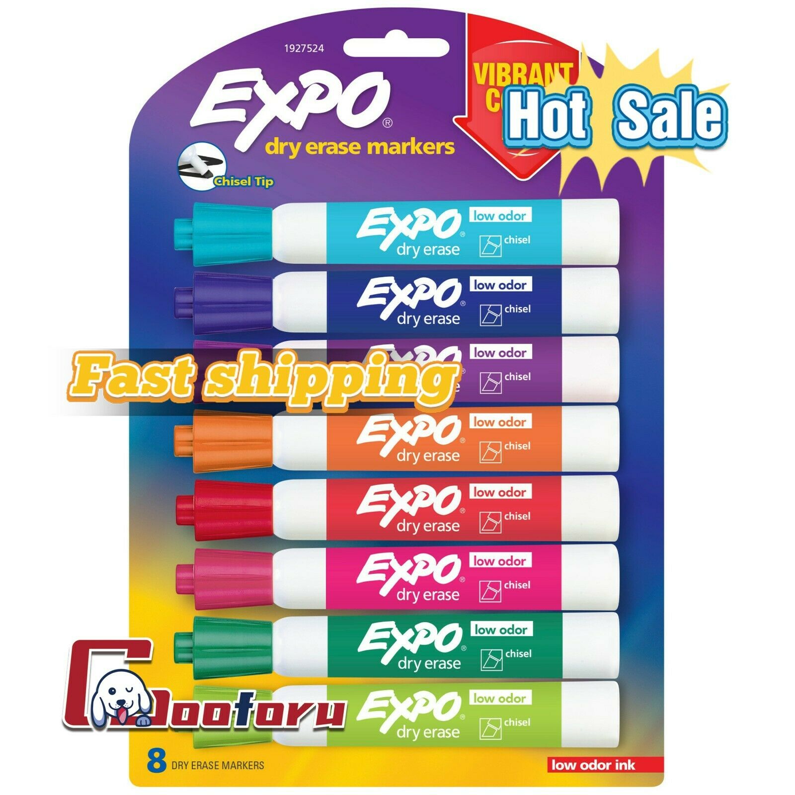 ️Expo Low Odor Dry Erase Markers, Chisel Tip, Vibrant Colors, 8 Count