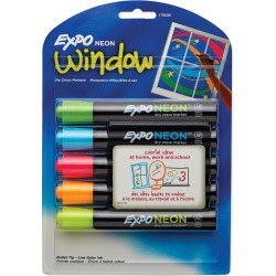 EXPO Neon Dry Erase Markers, Assorted Colors (Bullet Tip)
