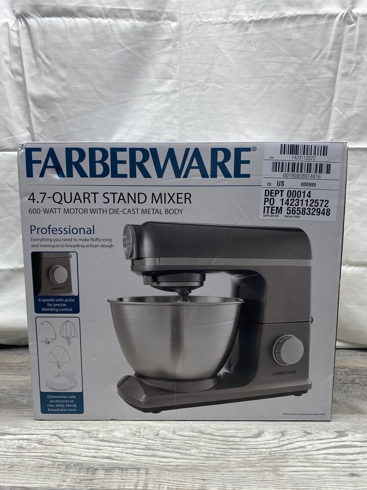 Farberware 4.7 Quart Stand Mixer Silver - SM3481RBG (1751-2)