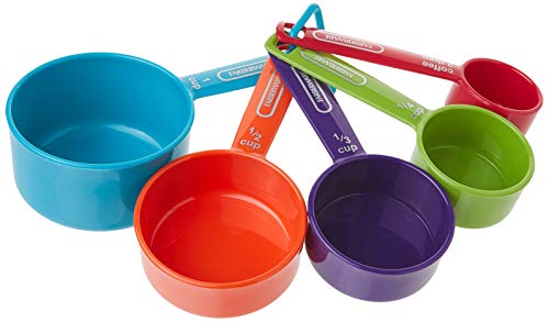 Farberware Professional Plastic Measuring Cups with Coffee Spoon, Set of 5, Colors may vary - Amazon