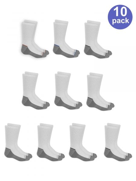 Fruit Of The Loom Boys Athletic Socks 10pk WOW ONLY 6.00!! (was 12.00)