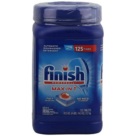 Finish Power Ball Max In One Plus 125 Tablets Net Wt 78.3 Oz