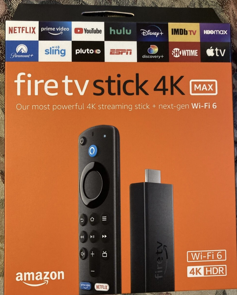 Fire TV Stick 4K Max streaming device, Wi-Fi 6, Alexa Voice Remote (includes TV