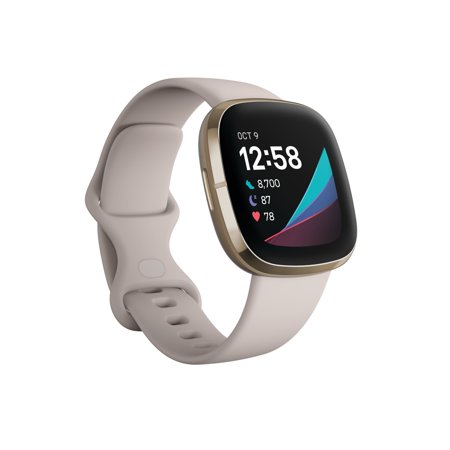 Fitbit Sense Smartwatch Lunar White Soft Gold