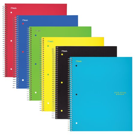 Five Star Wirebound Notebook, 1 Subject, Graph Ruled, Color Choice Will Vary (06190)