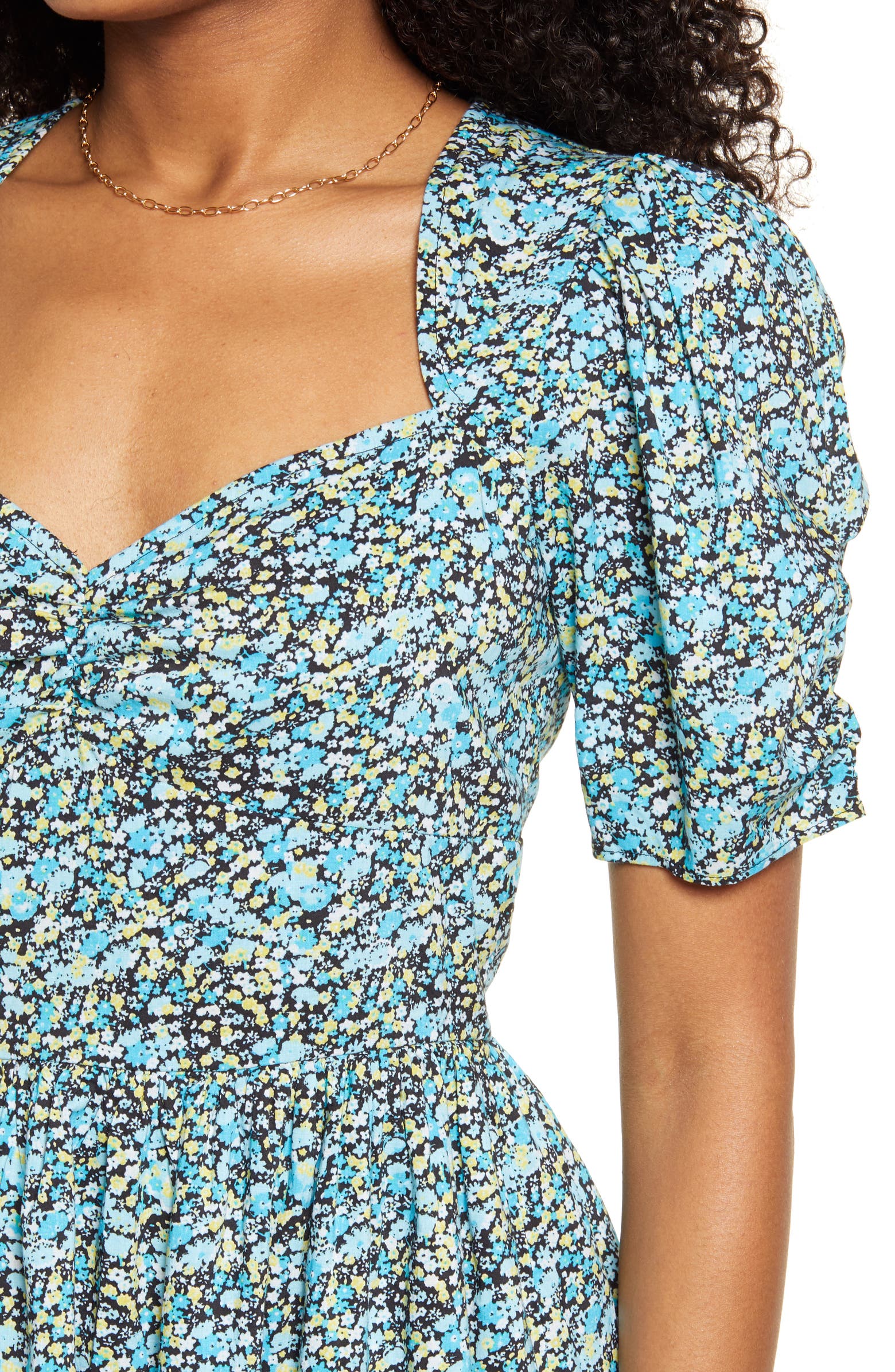 Floral Print Fit & Flare Minidress on Sale At