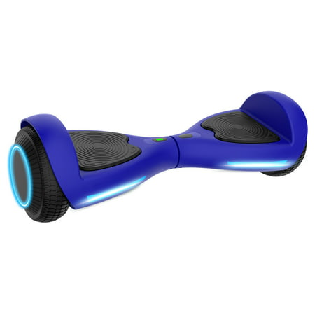 Fluxx Fx3 Hoverboard With 6.2 Mph Max Speed, 176 Lbs Max Weight, 3.1 Miles Distance, Self Balancing Scooter With 6.5 Inch Wheels And Led Headlights Blue