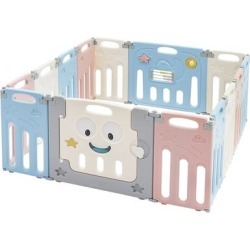 Foldable Baby Playpen 14-Panel Baby Play Yards