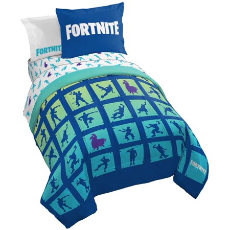 Fortnite Boogie Bomb 5 Piece Twin Bed Set - Includes Reversible Comforter & Sheet Set - Super Soft Fade Resistant Microf