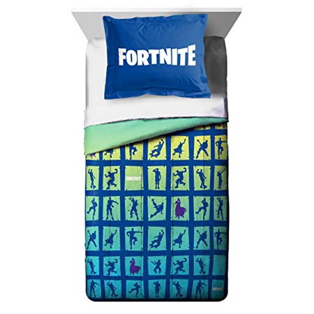 Fortnite Full Comforter and 4 Piece Full Sheet Set with Throw
