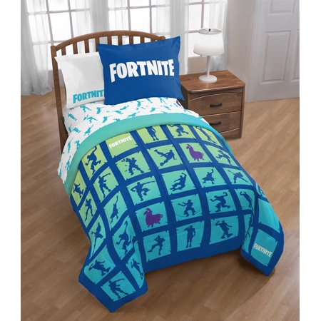 Fortnite Gaming Boys Twin Comforter, Sheet Set, & BONUS Sham + BONUS BACKPACK (5 Piece Bed in A Bag)