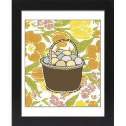 Framed Photo. Easter egg basket
