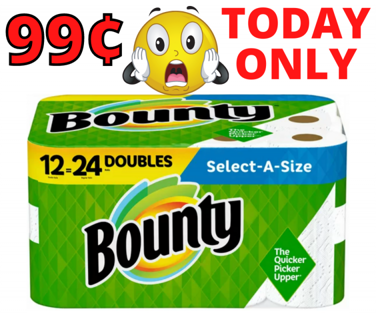 Bounty Paper Towels 8¢ Per Roll! Today Only!