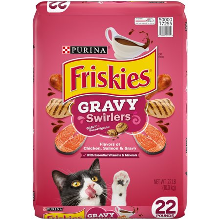 Friskies Dry Cat Food, Gravy Swirlers, 22 lb. Bag
