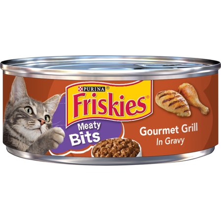 Friskies Gravy Wet Cat Food, Meaty Bits Gourmet Grill, 5.5 oz. Can