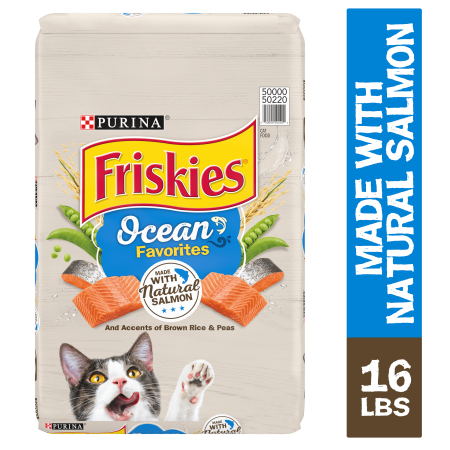 Friskies Salmon & Brown Rice Flavor Dry Cat Food, 16 lb. Bag