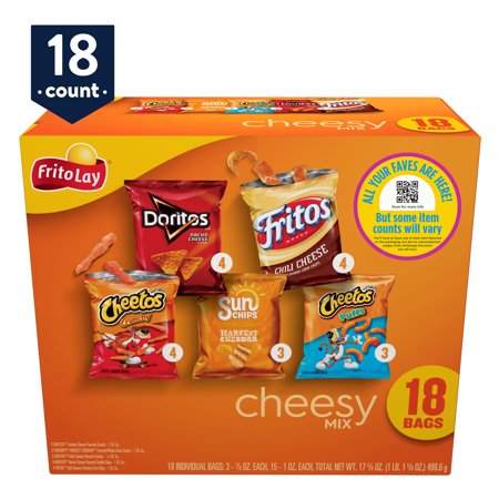 Frito-Lay Cheesy Mix Variety Pack, 18 Count (Assortment May Vary)
