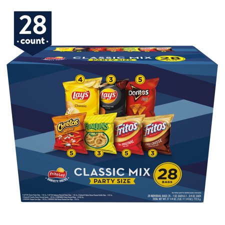 Frito-Lay Classic Mix Snacks Variety Pack, 28 Count