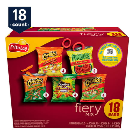 Frito-Lay Fiery Mix Variety Pack, 18 Count