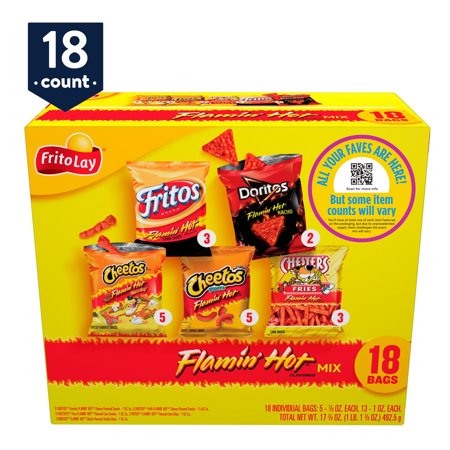 Frito-Lay Flamin' Hot Mix Variety Pack, 18 Count