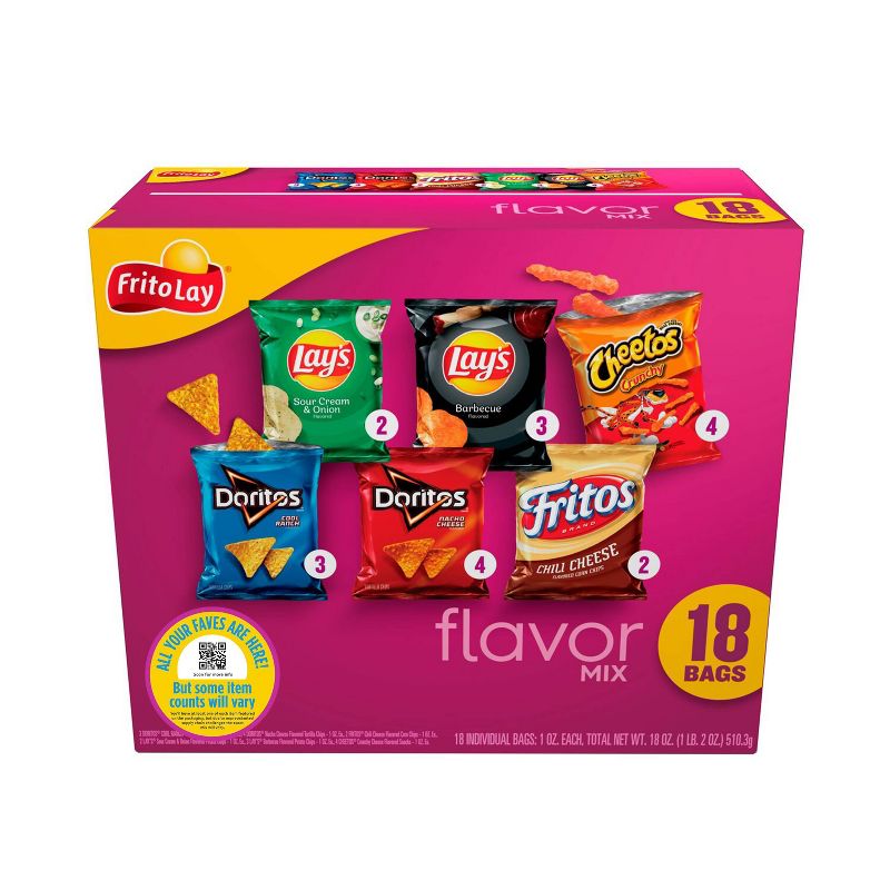 Frito-Lay Variety Pack Flavor Mix - 18ct TODAY ONLY At Target