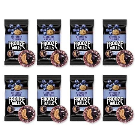 Frooze Balls Blueberry Crumble Energy Balls, Plant Protein Balls, Vegan Snacks, 70g, 8 Pack