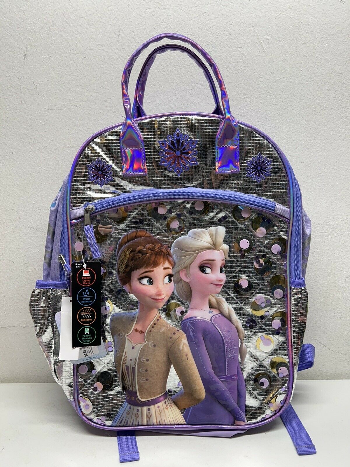 Frozen2 Anna Elsa Disney 17" School Disney Girls Backpack Luggage Kids NEW