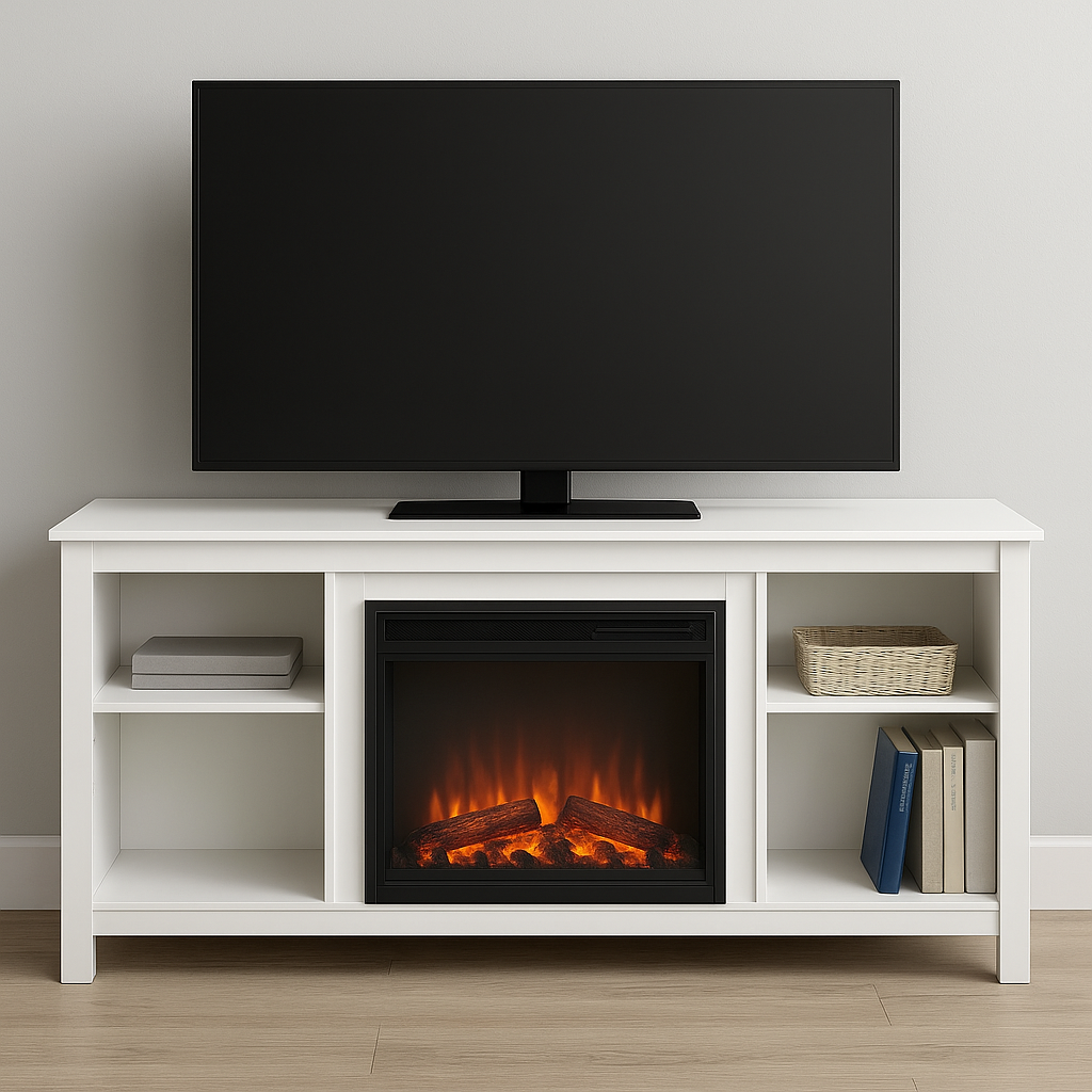 🔥 Furinno Classic 60 Inch TV Stand with Fireplace – 62% Off for a Limited Time! Tv Stand With Fireplace