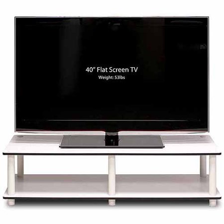 Furinno Just Low Rise TV Stand for TV up to 46", White