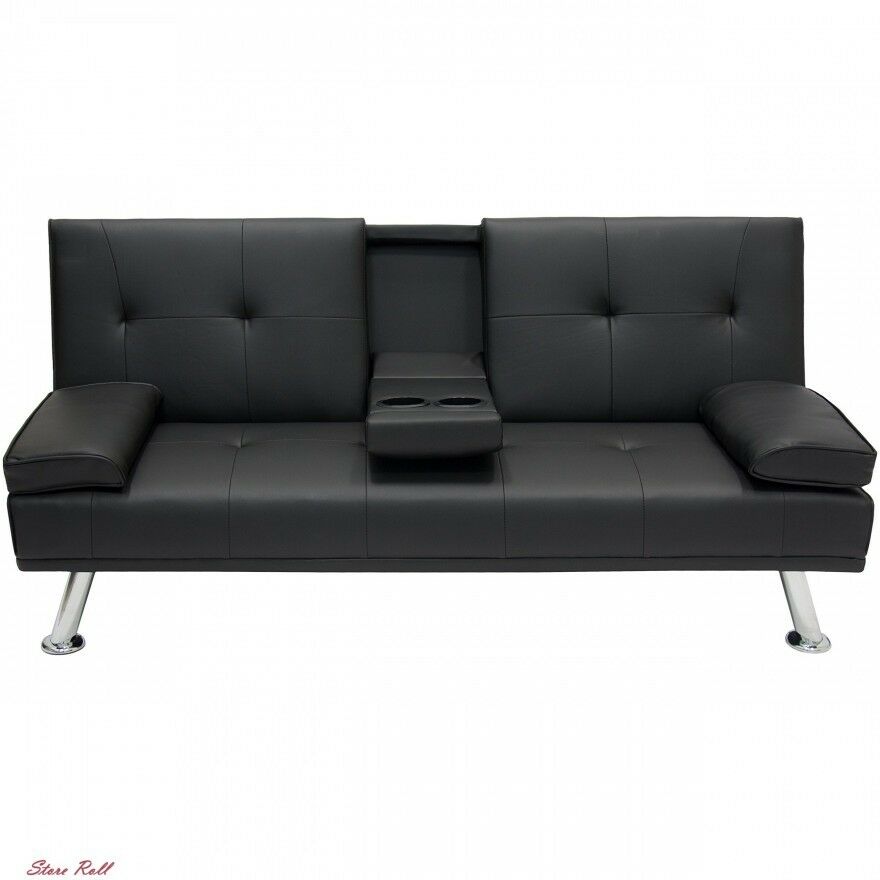 Futon Sofa Bed Leather Modern Comfort Convertible Durable Best Choice Products