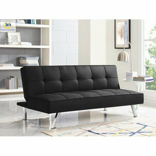 Futon Sofa Bed Sleeper Convertible Couch 3Seat Foldable Full Size W Mattress New