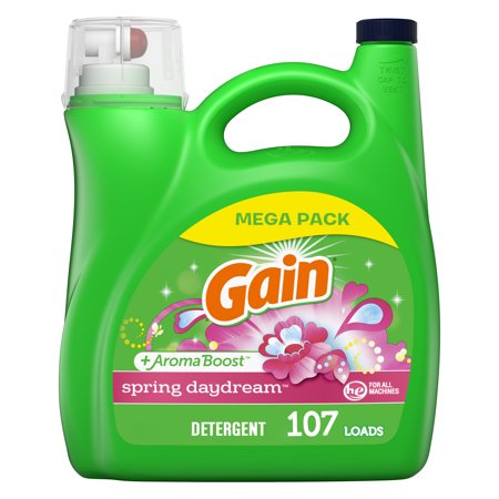 Gain Aroma Boost Liquid Laundry Detergent, Spring Daydream Scent, 107 Loads, 154 fl oz