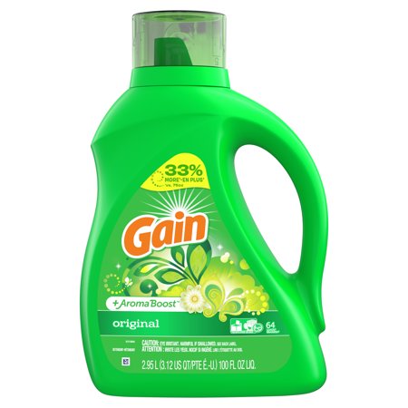 Gain Original, 64 Loads Liquid Laundry Detergent, 100 Fl Oz