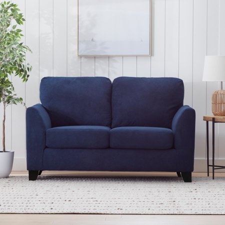 Gap Home Curved Arm Upholstered Loveseat, Navy