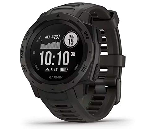 Garmin 010-02064-00 Instinct, Rugged Outdoor Watch with GPS, Features Glonass and Galileo, Heart Rate Monitoring and 3-Axis Compass, Graphite - Amazon