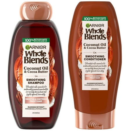 Garnier Whole Blends Coconut Oil and Cocoa Butter Extracts Shampoo and Conditioner Set, 2 COUNT - WALMART