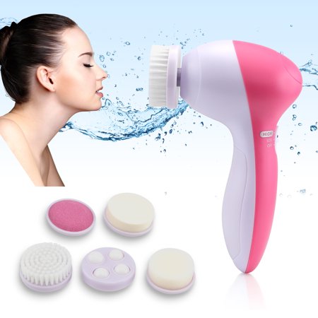Gearonic 5 in 1 Electric Beauty Face Facial Cleansing Spin Brush and Massager