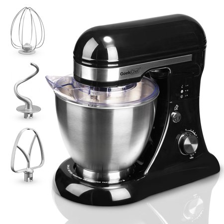 Geek Chef GSM45B Stainless Steel 4.8 Qt Bowl 12 Speed Baking Food Stand Mixer