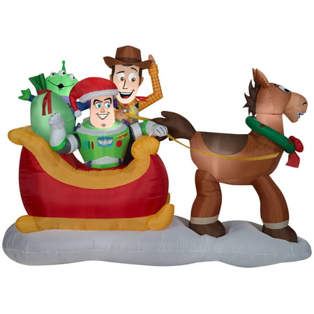 Gemmy Christmas 8 ft. Airblown Inflatable Toy Story w/Sleigh Scene