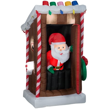 SANTA OUTHOUSE INFLATABLE CLEARANCE