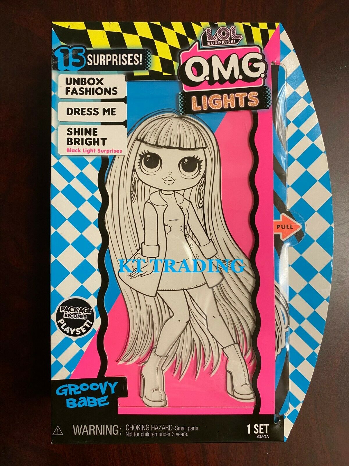 GENUINE LOL Surprise! O.M.G. LIGHTS Groovy Babe Fashion Doll With 15 Surprises!