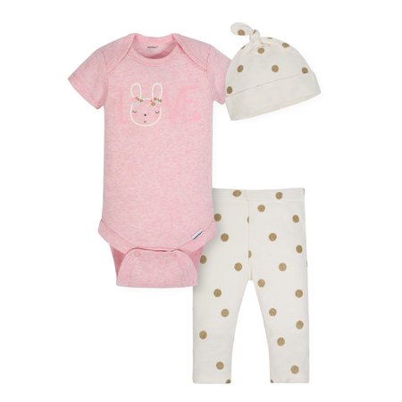 Gerber Baby Girls Organic Outfit Take Me Home, 3-Piece