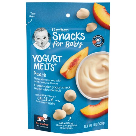 Gerber Snacks for Baby Yogurt Melts, Peach, 1 oz Bag