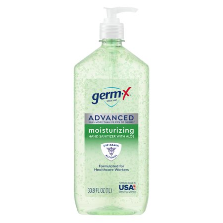 Germ-X Advanced Hand Sanitizer, with Aloe, 33.8 fl oz