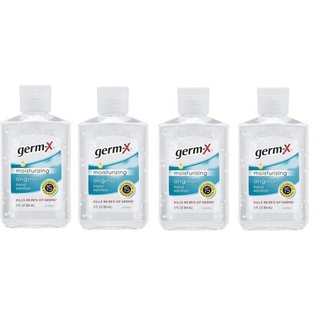 Germ-X Hand Sanitizer, Original, Travel Size, 2 Fluid Ounce (Pack of 4)