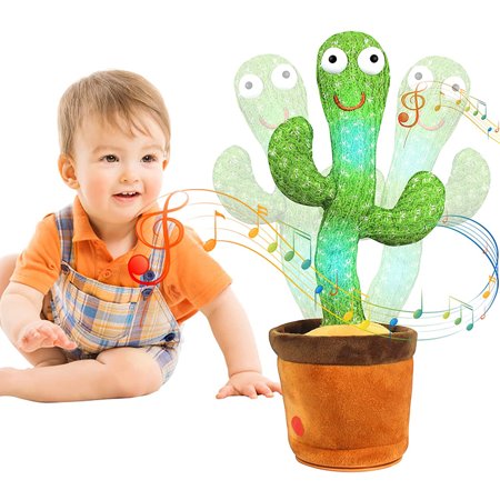 GeweYeeli Cactus Dancing Toy Shake Plant Toy Electric Singing Funny Gift, 120 English Songs, Recording